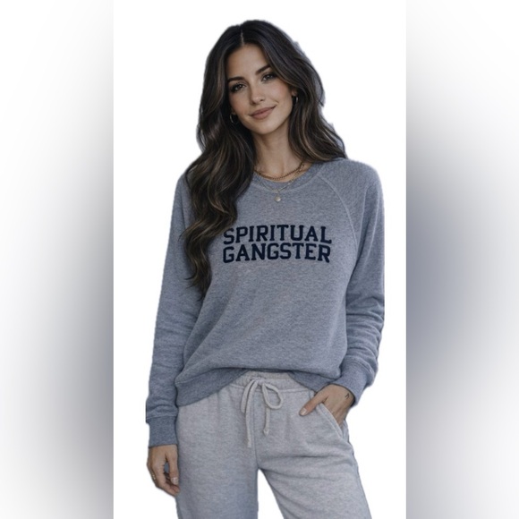 🙏 Spiritual Gangster - Gray Pullover - size Medium - Picture 2 of 9